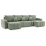 Rohová rozkládací sedací souprava U Modena II Olivová - galerie #1
