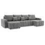 Rohová rozkládací sedací souprava U Modena II Šedá - galerie #1