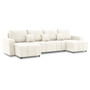 Rohová rozkládací sedací souprava U Modena II Krémová - galerie #1