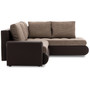 Rohová rozkládací sedací souprava TOKIO V PRO II Pravá Cappuccino + Hnědá - galerie #2