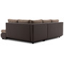Rohová rozkládací sedací souprava TOKIO V PRO II Pravá Cappuccino + Hnědá - galerie #3