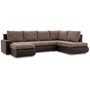Rohová rozkládací sedací souprava TOKIO II PRO II Pravá Cappuccino + Real hnědá - galerie #1