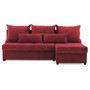 Rohová rozkládací sedací souprava VENEZIA Červená - galerie #1