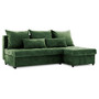 Rohová rozkládací sedací souprava VENEZIA Zelená - galerie #2