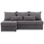 Rohová rozkládací sedací souprava VENEZIA I MODEL 2 Tmavě šedá