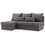 Rohová rozkládací sedací souprava VENEZIA I Tmavě šedá - galerie #3