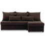 Rohová rozkládací sedací souprava VENEZIA I Hnědá