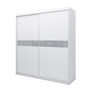 Kvalitní Šatní Skříň Tanna 200 cm Bílá/šedá