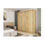 Kvalitní Šatní Skříň bez zrcadla 200 cm Dub artisan