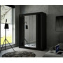 Kvalitní Šatní Skříň Como 200 cm Černá Černý mat