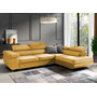 Rozkládací rohová sedací souprava 150 ETHAM Pravá Tmavě žlutá