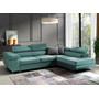 Rozkládací rohová sedací souprava 150 ETHAM Pravá Tmavě tyrkysová