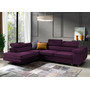Rozkládací rohová sedací souprava 150 ETHAM Levá Fialová