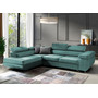 Rozkládací rohová sedací souprava 150 ETHAM Levá Tmavě tyrkysová