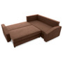 Rohová rozkládací sedací souprava GRANDE PLUS - mikro Pravá Hnědá - galerie #3
