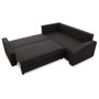 Rohová rozkládací sedací souprava GRANDE PLUS - mikro Pravá Černá - galerie #3