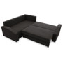 Rohová rozkládací sedací souprava GRANDE PLUS - mikro Levá Černá - galerie #3