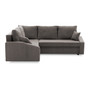 Rohová rozkládací sedací souprava GRANDE PLUS - mikro Levá Šedá
