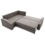 Rohová rozkládací sedací souprava GRANDE PLUS - mikro Levá Šedá - galerie #3
