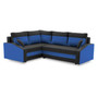 Rohová rozkládací sedací souprava GRANDE PLUS - color mikro Levá Černá +Tmavě modrá - galerie #1