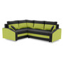 Rohová rozkládací sedací souprava GRANDE PLUS - color mikro Levá Černá + Zelená - galerie #1