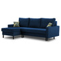 Rohová rozkládací sedací souprava ETNA PRO - kovové nohy Namořnická modrá - galerie #3