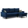 Rohová rozkládací sedací souprava ETNA PRO - kovové nohy Namořnická modrá - galerie #2