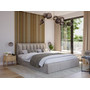 Čalouněná postel MOON rozměr 160x200 cm Krémová - galerie #1