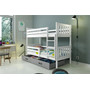 Dětská patrová postel CARINO 190x80 cm Šedá Bílá