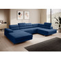 Rohová rozkládací sedací souprava U 274 MARYEN Pravá Modrá