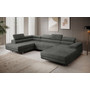 Rohová rozkládací sedací souprava U 274 MARYEN Levá Tmavě šedá I