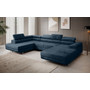 Rohová rozkládací sedací souprava U 274 MARYEN Levá Tmavě modrá
