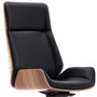 Kancelářská židle Aron - černá/ořech - galerie #2