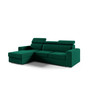 Rohová rozkládací sedací souprava ADELA Zelená Levá