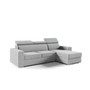 Rohová rozkládací sedací souprava ADELA Světle šedá Pravá