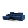 Rohová rozkládací sedací souprava ADELA Tmavě modrá Levá