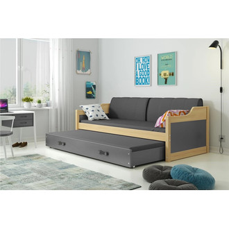Dětská pohovka David s výsuvným lůžkem 90x200 cm - borovice