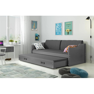 Dětská pohovka David s výsuvným lůžkem 90x200 cm - grafit