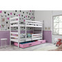 Dětská patrová postel ERYK 80x160 cm - bílá Růžová - galerie #3