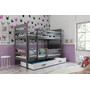 Dětská patrová postel ERYK 90x200 cm - grafit Růžová - galerie #5