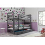 Dětská patrová postel ERYK 90x200 cm - grafit Růžová - galerie #2