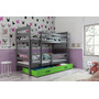 Dětská patrová postel ERYK 90x200 cm - grafit Růžová - galerie #1