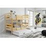 Dětská patrová postel ERYK s výsuvným lůžkem 80x190 cm - borovice Modrá - galerie #1