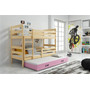 Dětská patrová postel ERYK s výsuvným lůžkem 90x200 cm - borovice Růžová - galerie #3