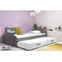 Dětská postel LILI s výsuvným lůžkem 90x200 cm - grafit Růžová - galerie #5