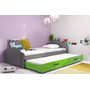 Dětská postel LILI s výsuvným lůžkem 90x200 cm - grafit Zelená - galerie #1