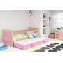 Dětská postel s výsuvnou postelí RICO 190x80 cm Borovice Ružové