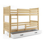 Dětská patrová postel CARINO s úložným prostorem 80x160 cm - borovice Modrá - galerie #1
