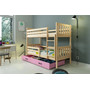 Dětská patrová postel CARINO s úložným prostorem 80x160 cm - borovice Ružové