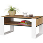 Konferenční stolek DOMI, dub řemeslný/bílá - galerie #2